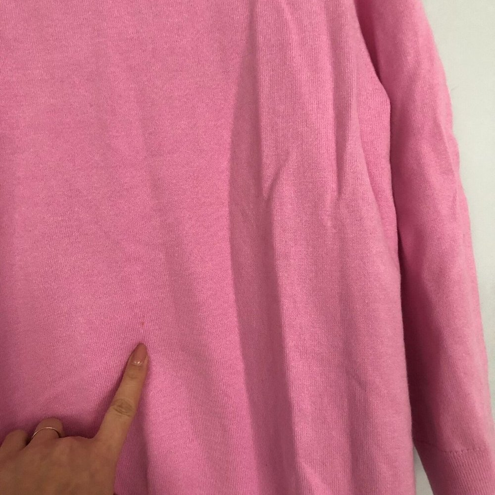 🎆 Lord & Taylor Pullover Women's L Rose Quartz Crew Neck Knit Sweater NWT - Picture 4 of 4